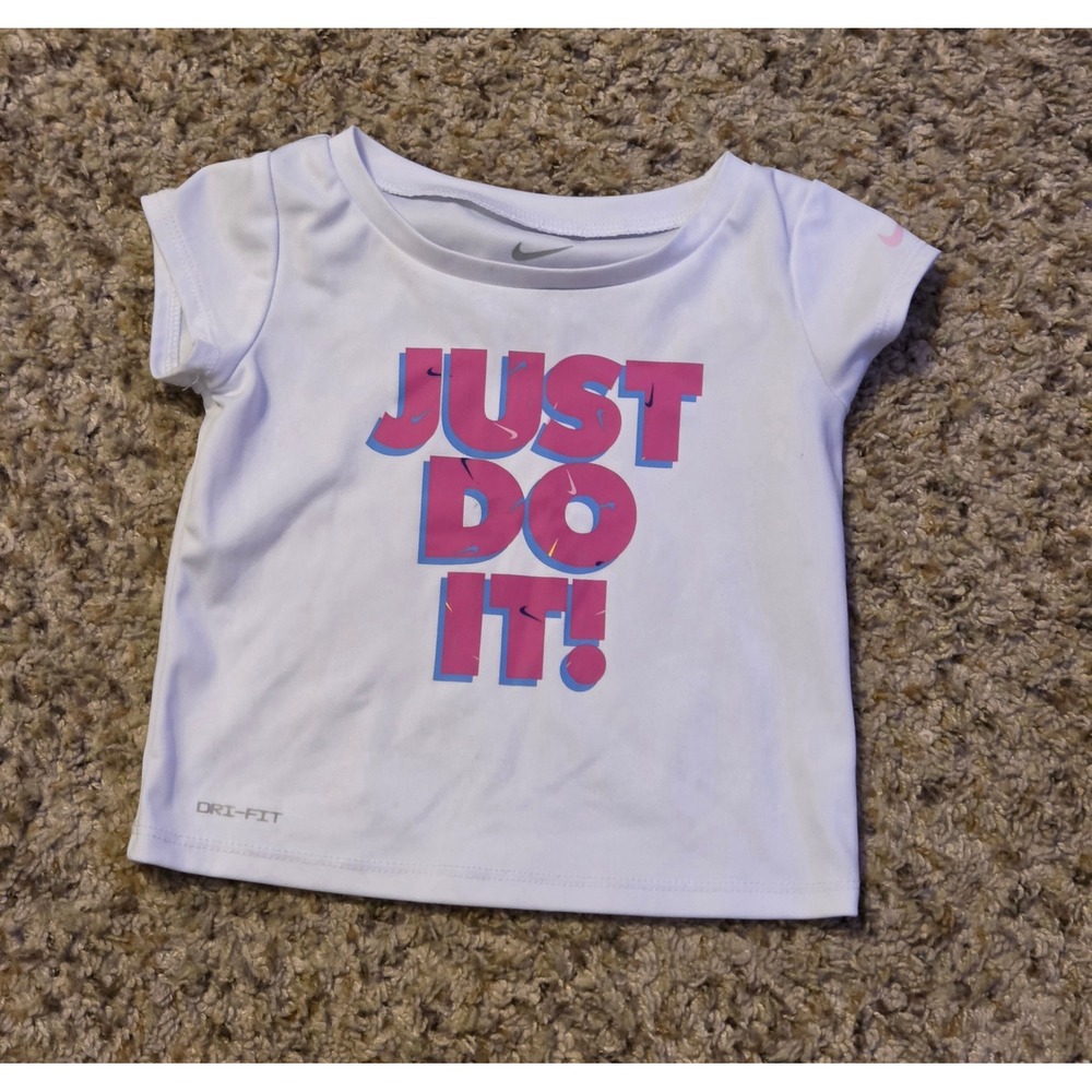 Nike Dri-Fit Just Do It‎ T-Shirt Baby Size 24M White